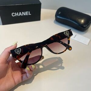 Chanel Butterfly tortoiseshell Sunglasses